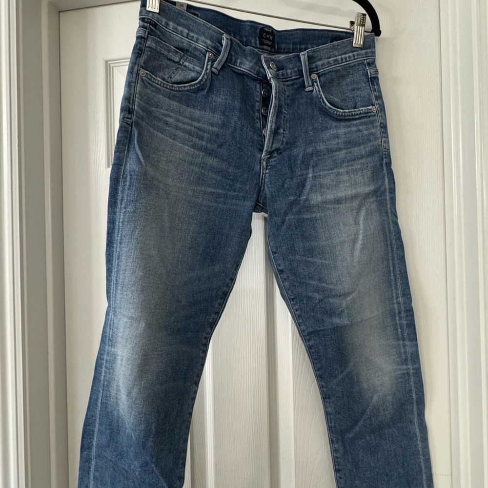 Citizens Of Humanity Faded Blue Ankle Jeans